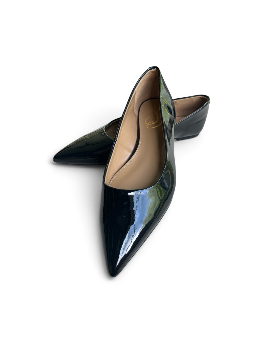 Sam Edelman Black Patent Pointed-Toe Flats